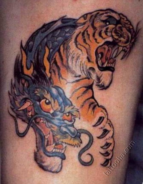 Тигр с драконом.