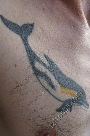 Дельфинчик на груди