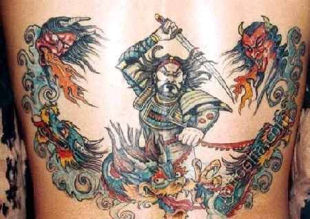 Японский воин на драконах