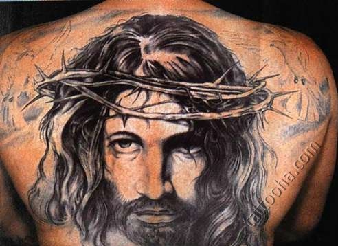 Лик Иисус Христос на спине