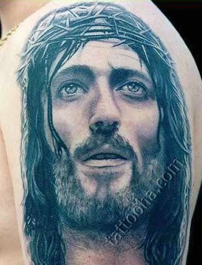 лик Иисус Христос на плече