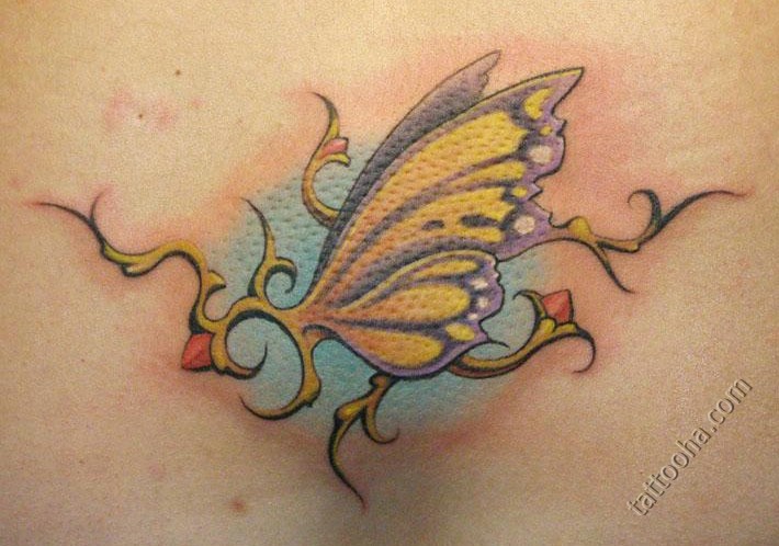 Узор с крыльями бабочки