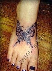 Бабочка на ножке