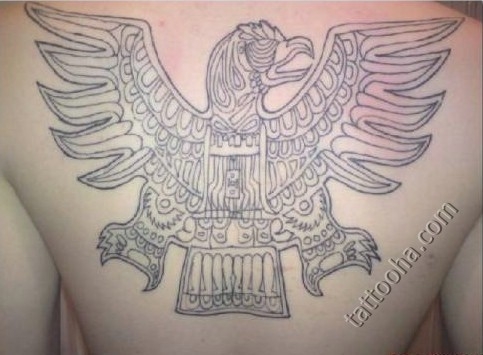 Ацтекская татуировка орла