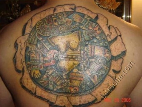 Ацтекская знаки на спине