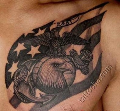 Армейская 2882 флаг США орел якорь