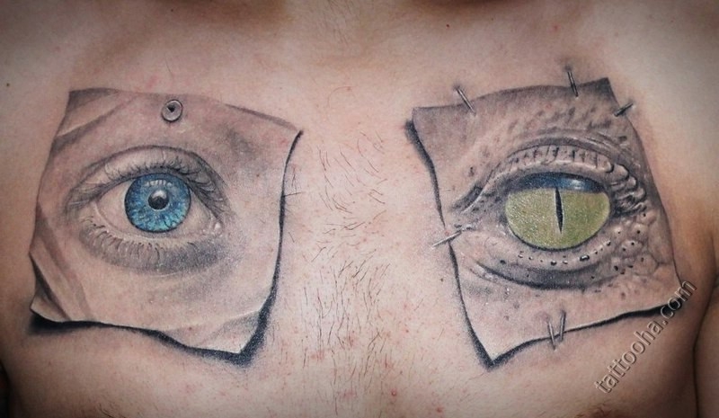Два глаза на листочках