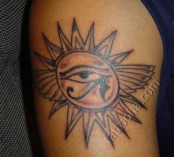 Ацтекская  солнце и глаз внутри