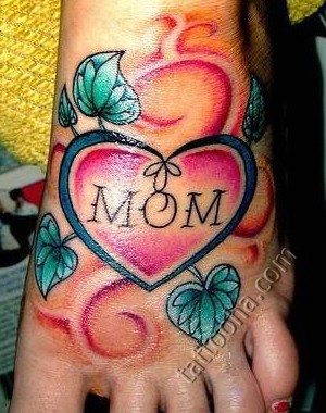 Сердце с надписью мама