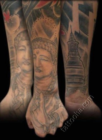 Будда с храмом