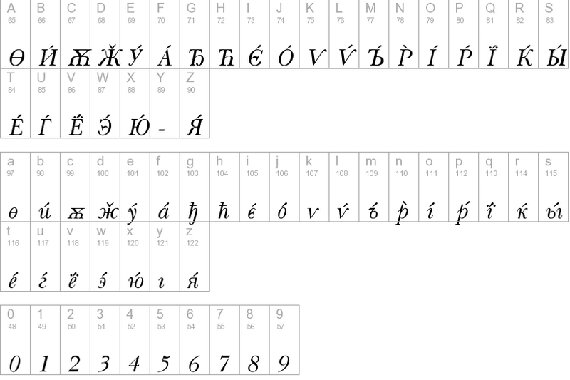 Шрифт для тату старославянский