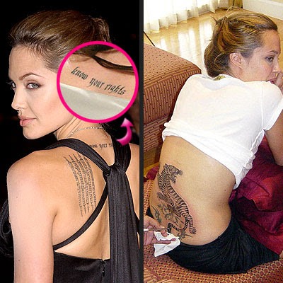 Тату надписи на спине как у Анжелины Джоли сделать в ТАТУ ТАЙМС по доступной цене в Москве.